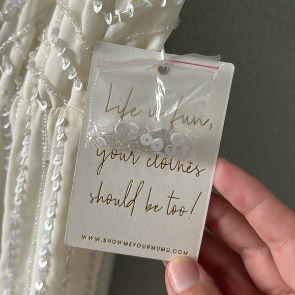 Show Me Your Mumu Gala Gown in White Beaded NWT - Picture 7 of 10